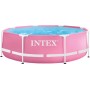Intex 55242 - Piscina Desmontable Redonda Metal Frame Familiar Color Azul, Medidas Ø244x51 cm, Capacidad 1,828 litros, Material