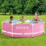 Intex 55242 - Piscina Desmontable Redonda Metal Frame Familiar Color Azul, Medidas Ø244x51 cm, Capacidad 1,828 litros, Material