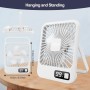 JOPHEK Ventilador USB, 3000mAh Ventilador Portatil Ventilador de Mesa - 5 Velocidades Mini Ventilador Silencioso Para Oficina,
