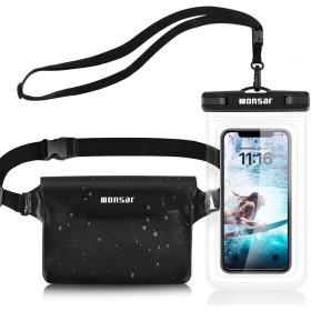 WONSAR Bolsa Impermeable y Funda Impermeable Móvil Universal, Bolsa Estanca Impermeable para Deportes Acuáticos, Playa,
