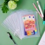 Vicloon Plástico Bolsas de Hojas Sueltas, 10Pcs Carpeta Transparente con Cremallera A5, con 2pcs Etiquetas Adhesivas, Bolsas de