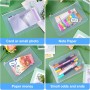 Vicloon Plástico Bolsas de Hojas Sueltas, 10Pcs Carpeta Transparente con Cremallera A5, con 2pcs Etiquetas Adhesivas, Bolsas de