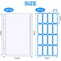 Vicloon Plástico Bolsas de Hojas Sueltas, 10Pcs Carpeta Transparente con Cremallera A5, con 2pcs Etiquetas Adhesivas, Bolsas de