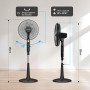 Taylor Swoden Ventilador de pie Silencioso, 25DB DC Ventilador, 28 Velocidades, 3258.6m³/h, 7 Aspas, con Mando, 3 Modos,