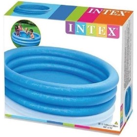 Intex 58446NP - Piscina Hinchable 3 Aros Azul 168 x 38 cm, 581 litros