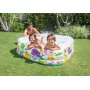 Intex Piscina Hinchable Infantil, 157x157x122 cm, 295 litros, con toldo Desmontable, Diseño acuático, Tapón de desagüe, Uso
