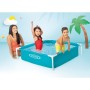 Intex Piscina Desmontable Cuadrada Tubular Infantil, 122x122x30 cm, 342 litros, Diseño Cuadrado, Tapón de desagüe, Jardín y