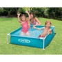Intex Piscina Desmontable Cuadrada Tubular Infantil, 122x122x30 cm, 342 litros, Diseño Cuadrado, Tapón de desagüe, Jardín y