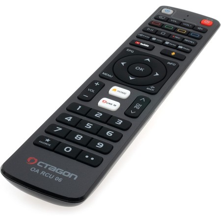 Octagon Spirit Pro 4K UHD Android TV Box, WiFi de doble banda, mando a distancia Bluetooth, control por voz, HDR10+, HLG, 2 GB
