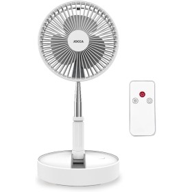 Jocca - Ventilador portátil de pie plegable | Altura ajustable 36-97,5 cm | Batería recargable 7200 mAh hasta 24 h | 3