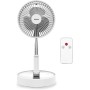 Jocca - Ventilador portátil de pie plegable | Altura ajustable 36-97,5 cm | Batería recargable 7200 mAh hasta 24 h | 3