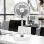 Jocca - Ventilador portátil de pie plegable | Altura ajustable 36-97,5 cm | Batería recargable 7200 mAh hasta 24 h | 3
