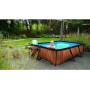 EXIT Toys Piscina de Madera, 300 x 200 x 65 cm, Rectangular, compacta con Bomba de Filtro de Cartuchos, fácil Acceso, Adecuada