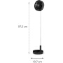 Jocca - Ventilador de Pie Plegable Portátil|Batería Recargable con USB| Altura Oscilante/ 3 Velocidades + Modo Silencioso|