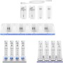 Estación de Carga de Controlador de Wii, Base de Cargador de Controlador 4 en 1 con 4 Piezas de Batería Recargable de 2800 mAh