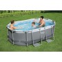 BESTWAY 5614A - Piscina Desmontable Tubular Power Steel Oval 305x200x84 cm con Depuradora Cartucho 1.249 L/H