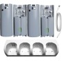 Estación de Carga de Controlador de Wii, Base de Cargador de Controlador 4 en 1 con 4 Piezas de Batería Recargable de 2800 mAh