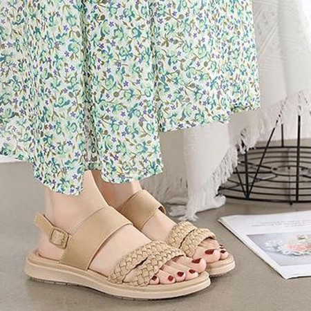 ETZRYSYB Sandalias para mujer, talla grande, puntera abierta, de verano, zapatos de plataforma, zapatos cómodos para mujer,