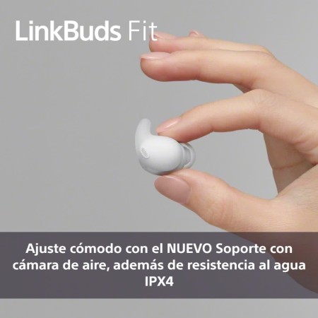 Sony LinkBuds Fit – Auriculares Bluetooth True Wireless con Noise Cancelling - Cómodos Todo el día, IPX4, Hi-Res Audio, Ambient