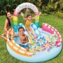 Intex Piscina Hinchable en Forma de Arco Iris. Incluye Bolas, Anillos hinchables, conexión a Manguera y tobogán. 297x193x135cm
