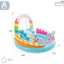 Intex Piscina Hinchable en Forma de Arco Iris. Incluye Bolas, Anillos hinchables, conexión a Manguera y tobogán. 297x193x135cm