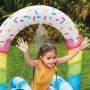 Intex Piscina Hinchable en Forma de Arco Iris. Incluye Bolas, Anillos hinchables, conexión a Manguera y tobogán. 297x193x135cm