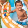 Intex Piscina Hinchable en Forma de Arco Iris. Incluye Bolas, Anillos hinchables, conexión a Manguera y tobogán. 297x193x135cm