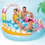Intex Piscina Hinchable en Forma de Arco Iris. Incluye Bolas, Anillos hinchables, conexión a Manguera y tobogán. 297x193x135cm