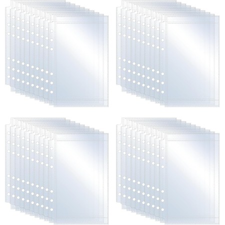 40 Unidades A6 Binder Pockets, Fundas de Plástico Transparente Para Fotos y Tarjetas de Crédito, Impermeables Para Billetes de