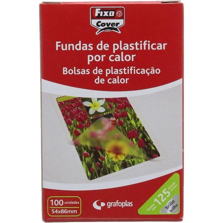Fixo Cover 1020100 - Caja de 100 Fundas para Plastificar A4, Brillo, 216X303Mm, 80 Micras