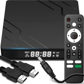 Retoo TV Box Android 13 Smart 4K Bluetooth 5.0 2GB 16GB Soporta Google TV HDMI Doble Banda WiFi Control Remoto Formatos de Vídeo