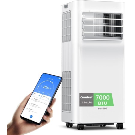 COMFEE Pingüino Aire Acondicionado Portátil 7000 BTU/1800 Frigorías Breezy Cool Pro – Climatizador sin unidad exterior, Bajo