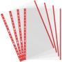 Grafoplás Bolsa 10 Fundas Polipropileno Folio 16 Taladro, Color Rojo