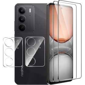 zZjoOoj [4 Piezas Protector de Pantalla para Realme 14x 5G /Realme C75 4G, 2 Piezas de Pantalla de Vidrio Templado + 2 Piezas de