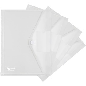Agoer 10 paquetes de carpetas plastico a4, carpeta fundas plastico a4, portafolios a4 plastico con cierre de gancho y bucle,