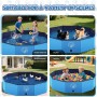 Lozzzyo Piscina Perros Grandes y Pequeños de PVC Antideslizante, Plegable y Portátil Piscina para Perros, Fácil de Limpiar Perro