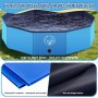 Lozzzyo Piscina Perros Grandes y Pequeños de PVC Antideslizante, Plegable y Portátil Piscina para Perros, Fácil de Limpiar Perro