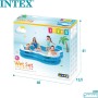 Intex Piscina Hinchable Familiar con Asientos, 229x229x66 cm, 990 litros, 4 respaldos inflables, 2 portabebidas, Vinilo