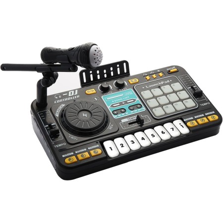 El mezclador de DJ y el reproductor de discos para niños se pueden conectar al micrófono Bluetooth