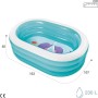 Intex Piscina Hinchable Infantil, 3 Anillos Azul Transparente, 163x107x46 cm, 230 litros, Vinilo Resistente, tapón de desagüe,