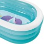 Intex Piscina Hinchable Infantil, 3 Anillos Azul Transparente, 163x107x46 cm, 230 litros, Vinilo Resistente, tapón de desagüe,