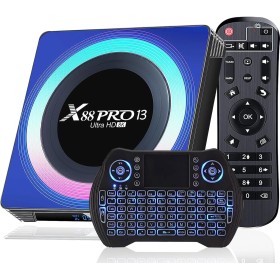 Android TV Box 13.0, Android Box 4K 2025 4GB RAM 64GB ROM RK3528 Quad-Core TV Box Android WiFi 6 4K 6K 8K Soporta H.265 HDR10 3D