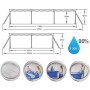 BESTWAY 56411 - Piscina Desmontable Tubular Infantil Deluxe Splash Frame Pool Azul 300x201x66 cm con Depuradora de cartucho de