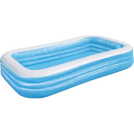 Bestway 54005 Piscina Familiar Hinchable Rectangular, Color Verde, 201 x 150 x 51 cm