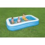 Bestway 54005 Piscina Familiar Hinchable Rectangular, Color Verde, 201 x 150 x 51 cm