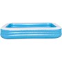 Bestway 54005 Piscina Familiar Hinchable Rectangular, Color Verde, 201 x 150 x 51 cm