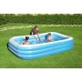 Bestway 54005 Piscina Familiar Hinchable Rectangular, Color Verde, 201 x 150 x 51 cm