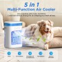AIMIUVEI Mini Aire Acondicionado Portatil, 5 en 1 Enfriador de Aire, 1000m Tanque ventilador, 3 Velocidades, 2 Nebulización,