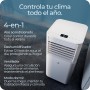 Avalla S-80 Aire Acondicionado Portátil 4 en 1-5000 BTU, Deshumidificador, Ventilador, Modo Sueño, 50dB, Display Digital, Mando,