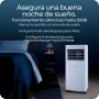 Avalla S-80 Aire Acondicionado Portátil 4 en 1-5000 BTU, Deshumidificador, Ventilador, Modo Sueño, 50dB, Display Digital, Mando,